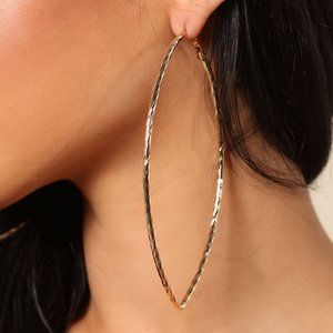 On My Own Time Hoop Earrings - Gold